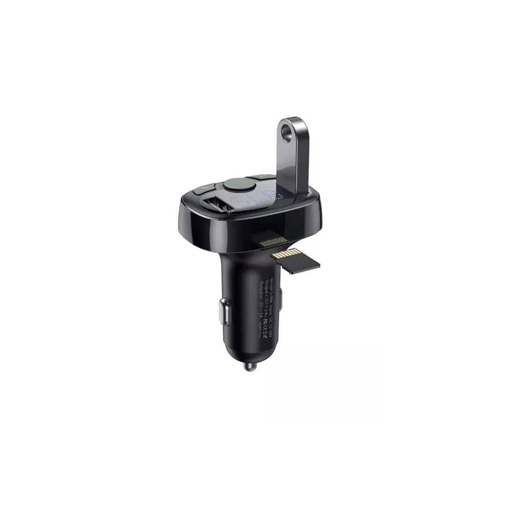 Modulator auto FM Baseus T-Typed, Bluetooth 4.2, 2 x USB 5V/3.4A max, 12V-24V, frecventa modulator FM: 87,5-108.0MHZ, format MP3/WAV/FLAC/APE/WMA, answer/reject/hang up/redial, negru — miniatură
