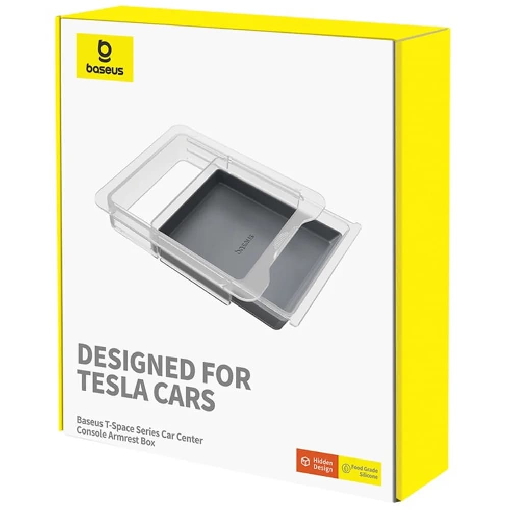 SUPORT CONSOLA centrala auto Baseus, compatibil Tesla Model 3/Y, silicon, gri "C20251302821-00" - 6932172648190 — miniatură
