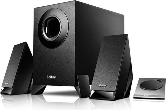 BOXE EDIFIER 2.1, RMS:8.5W(2x2W,1x4.5W),telecomanda pe fir,black;raport semnal-zgomot:85dBA,frecv rasp-sateliti:150Hz-20kHz,subwoofer:20Hz -170kHz, black,"M1360"-392150 M1360 — miniatură