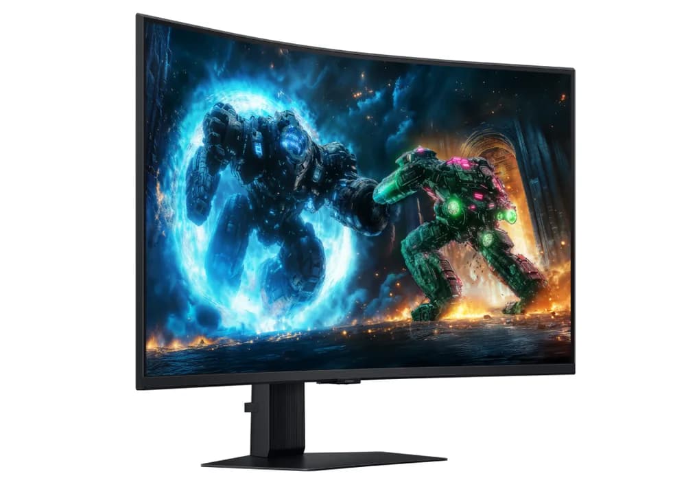 Monitor Samsung 37" LS37FG750EUXEN, Curvature: 1000R, Diagonal (inch): 37, Diagonal (cm): 93, Aspect ratio: 16:9, Panel: VA, Resolution: 3840x2160, Refresh Rate: 165Hz, Response time GtG: 1ms, Brightness (max): 350 cd/m², Contrast (static) : 3000:1, Viewing angle: 178/178, Color Gamut Type: DCI-P3 — miniatură