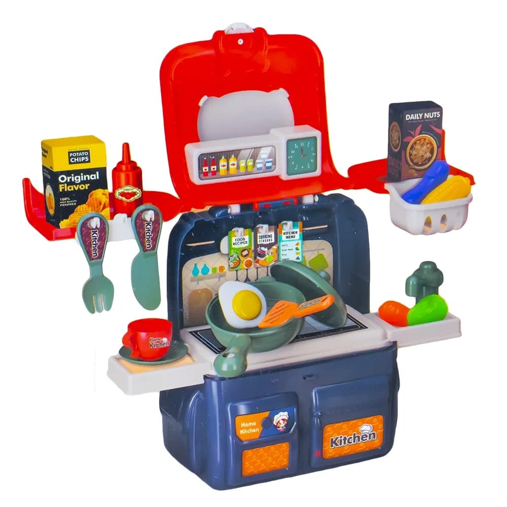 Play set bucatarie in ghiozdanel, 42 piese — miniatură