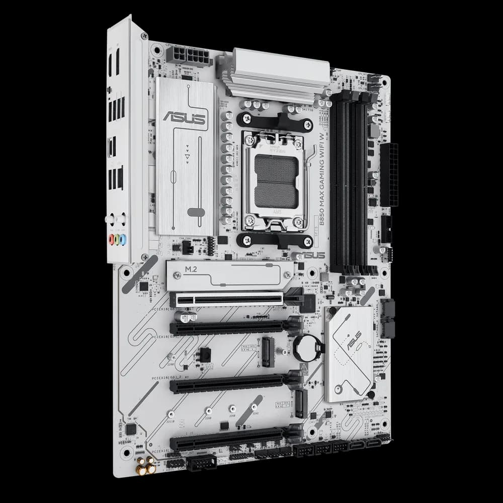 Placa de baza Asus B850 MAX GAMING WIFI W, AM5, DDR5, Alb "B850 MAX GAMING WIFI W" — miniatură