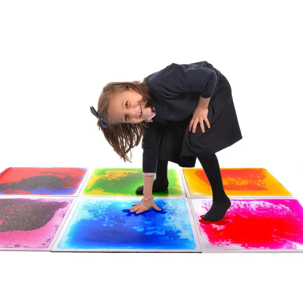 Set de 6 dale de podea cu lichid 50x50 cm (6 culori) — miniatură