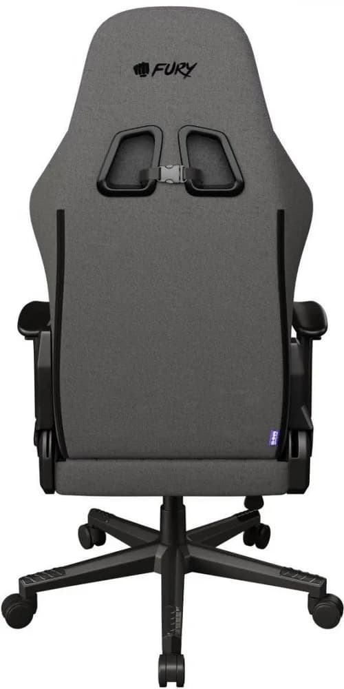 Scaun gaming FURY SHINAI S8, material fabric, reglabil pe inaltime, greutate maxima suportata 130 kg, inaltime scaun reglabil 30.5 - 37.5 cm, spatar ajustabil 135°, dimensiuni roti 60mm, echipat cu piston cu gaz clasa 4, manere 1D, gri — miniatură
