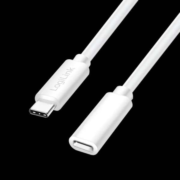 CABLU alimentare si date LOGILINK, pt. smartphone, USB 2.0, USB Type-C (T) la USB Type-C (M), 1m, PD 100W, 2 x ecranat, plastic, alb, "CU0220"