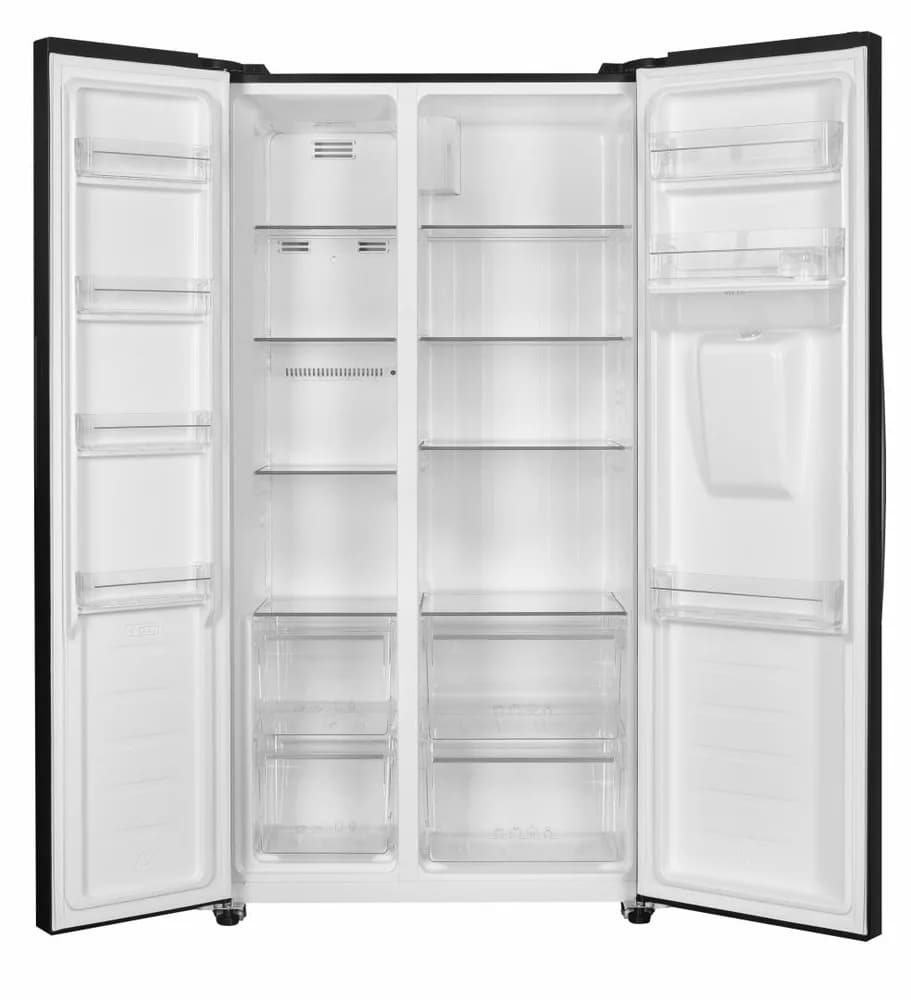 Side by Side FRAM FSBS-HM440NFBKWDE++, No Frost, 439 L, Clasa E, Dozator apa, Negru — miniatură
