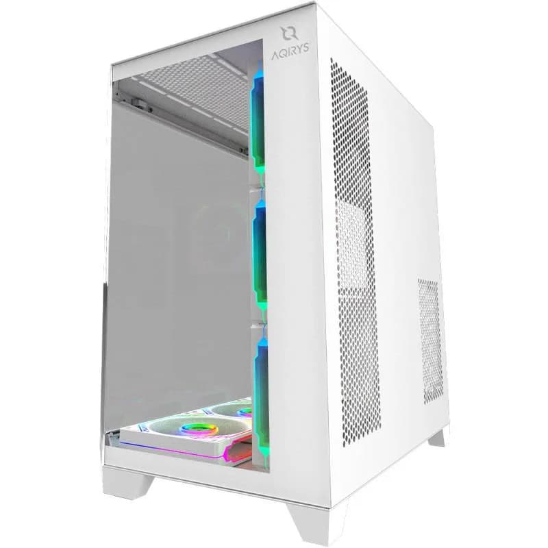 Carcasa AQIRYS Titan, RGB, Mid Tower, White — miniatură