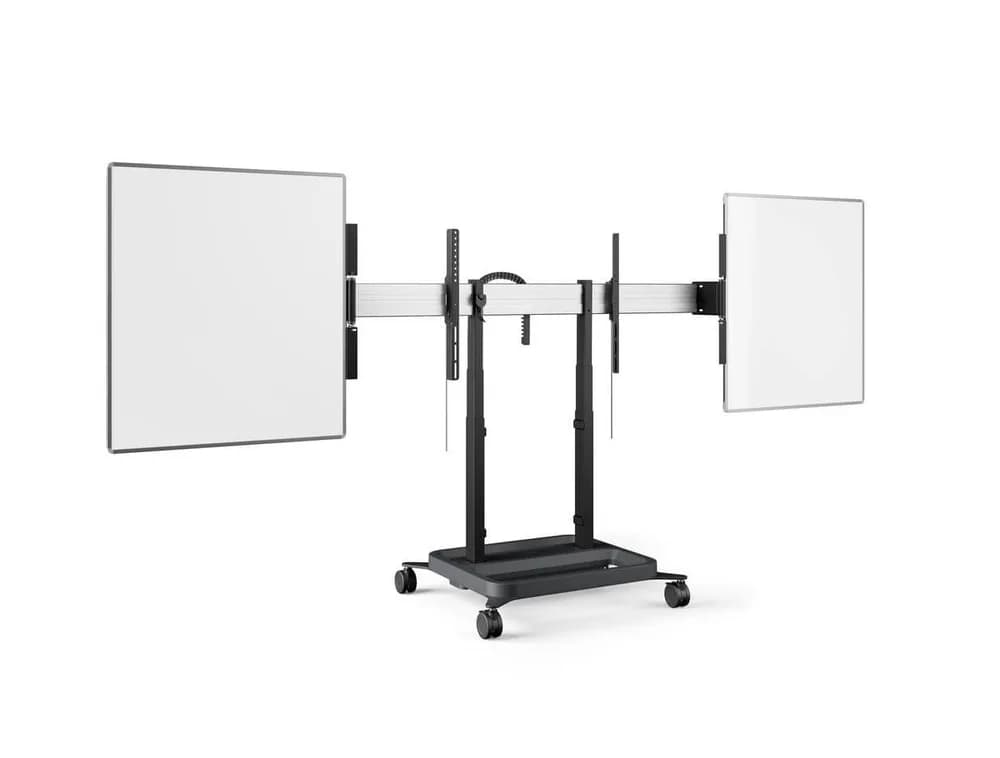 Solutie Classroom cu Whiteboarduri laterale pentru display 65" si Stand motorizat mobil Vogel's RISE5205