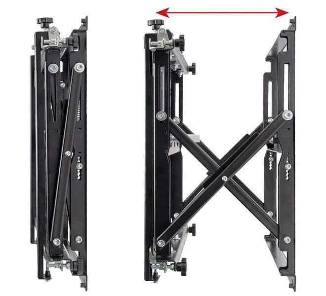 Suport perete cu pop-out B-Tech pentru ecrane cu diagonale intre 42"-120", greutate maxima suportata 125kg, VESA min. 200x100, VESA max. 400x400, distanta maxima de la perete 29.3 cm, sistem Push to open/push to close, se poate monta atat pe perete cat si pe bara, negru — miniatură