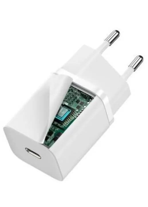 INCARCATOR retea Baseus Super Si, Quick Charge 30W, 1 x USB Type-C 5V/3A, alb "CCSUP-J02" - 6953156205079 — miniatură