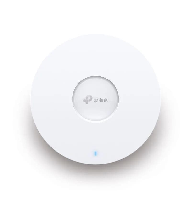 "AX3000 Ceiling Mount Dual-Band Wi-Fi 6 Access Point PORT:1× Gigabit RJ45 Port SPEED:574Mbps at 2.4 GHz + 2402 Mbps at 5 GHz FEATURE: 802.3at POE and 12V DC (Power Adapter is not included), 2×Internal Antennas, 160MHz Supported, MU-MIMO, Seamless Roaming, Band Steering, Beamforming, Load Balance