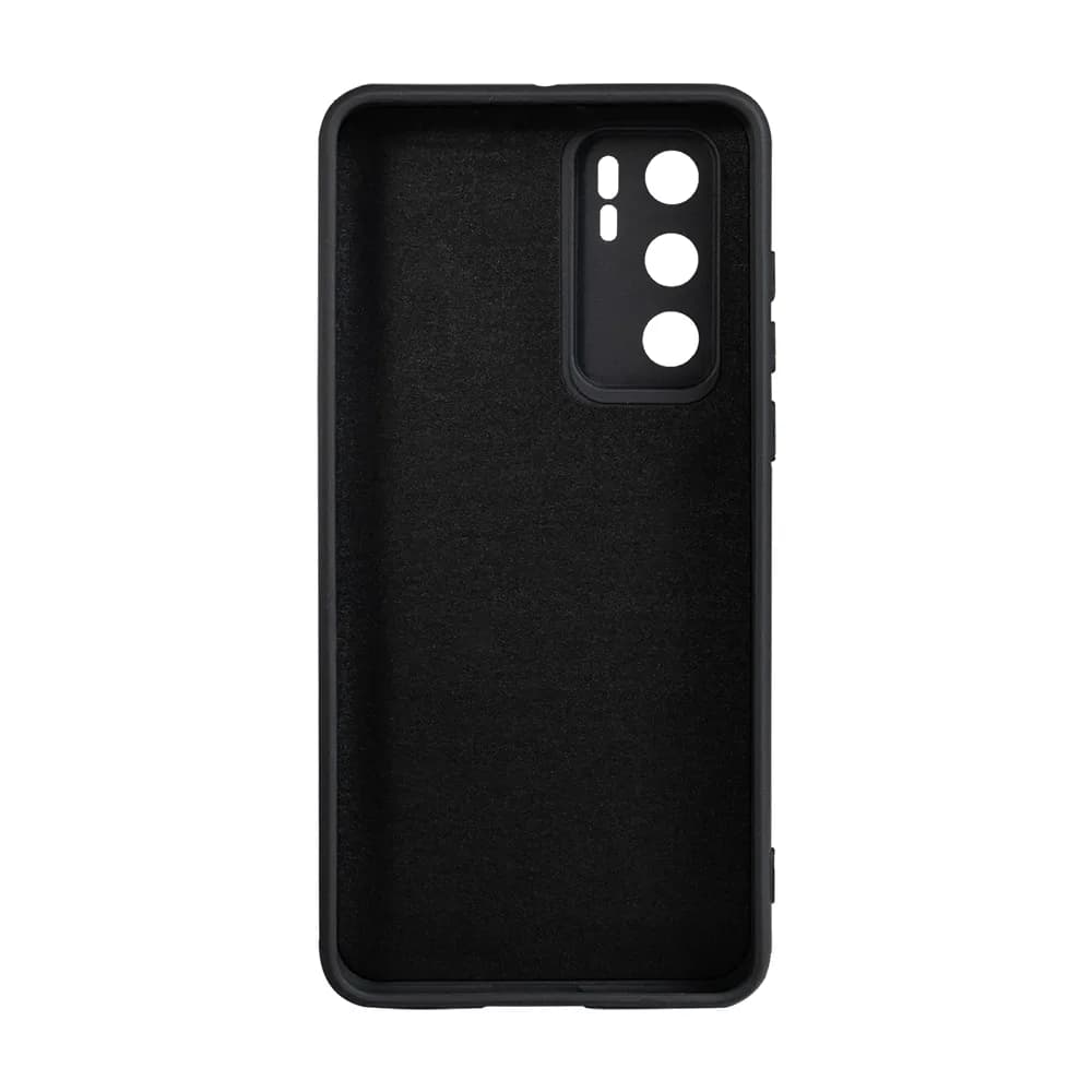 Husa Huawei telefon P 40, negru, tip back cover, material flexibil silicon + interior cu microfibra, "SPPC-HU-P-40-SLK" — miniatură