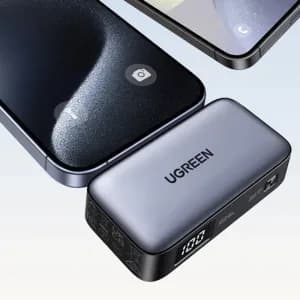 POWER BANK Ugreen "PB503", 5000mAh, 20W PD3.0, 1 x USB Type-C, 1 x USB Type-C integrat, gri, "35338" - 6941876233380 — miniatură