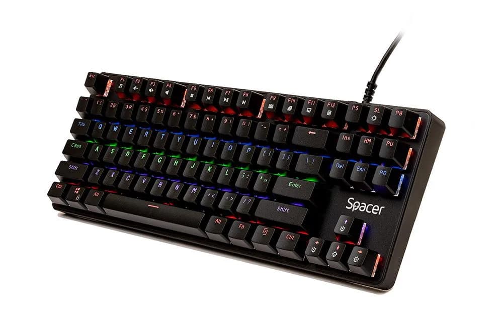 Tastatura Mecanica Gaming Spacer SPKB-MK-IMMORTAL, RGB, USB, negru — miniatură
