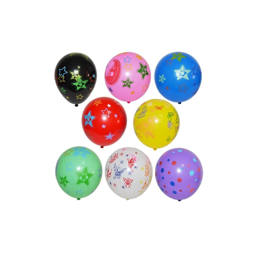 Baloane cu desene, 100 buc/set — miniatură