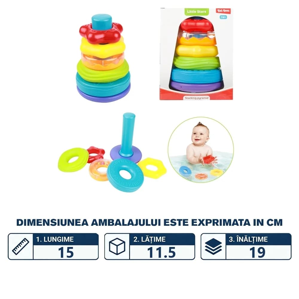 Little Stars, Joc piramida cu cercuri - Toi-Toys — miniatură
