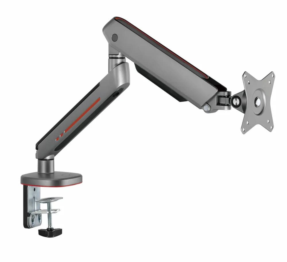 Brat pentru monitor, Material: Oțel, Aluminiu, Plastic, Suprafață finisaj : acoperire cu Pulbere, Culoare: Alb Texturat Fin, Gri Spațial, Dimensiune compatibila ecran: 27"-45", tehnologie arc, Greutate maxima (pe ecran): 5~14 kg, Greutate maxima pentru ecran curbat (pe ecran): 5~12 kg — miniatură