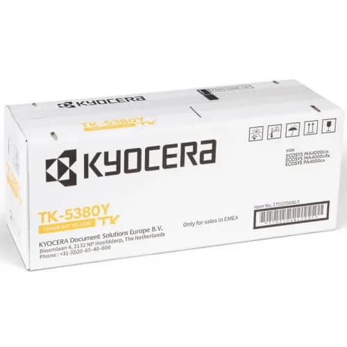 Toner Original Kyocera Yellow,TK-5380Y, pentru ECOSYS PA4000cx|MA4000cix|MA4000cifx, 10K, incl.TV 1.2 RON, "TK-5380Y"