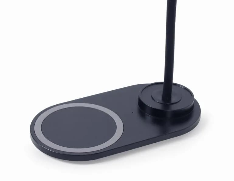 LAMPA BIROU LED Gembird, incarcare wireless, putere 10W, temperatura culoare 2893k-7072k, cablu 1.5m, negru "TA-WPC10-LED-01" — miniatură