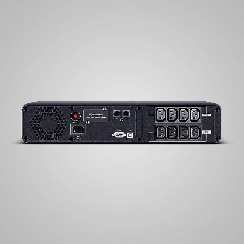 UPS CYBER POWER Line Int. cu Sinusoida Pura,rack 2U,1200VA/ 720W AVR,8xIEC,LCD,2x 12V/7Ah,Backup 2-9min,incarc.8h,USB,RS232,RJ45,slot SNMP,GreenP,seria CP "CP1200EIPFCRM2U" — miniatură