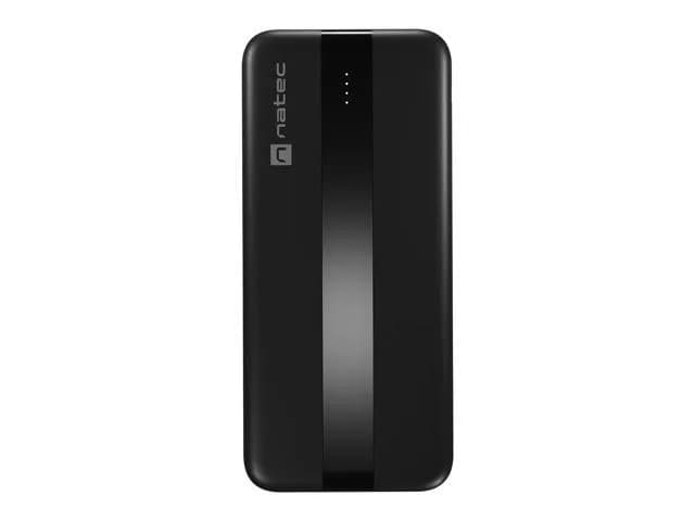 Baterie externa Natec, capacitate 10000 mAh, 3 porturi USB, baterie Li- Polymer, negru — miniatură