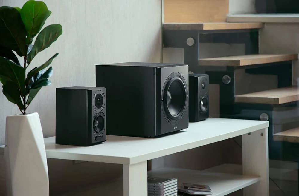 BOXE EDIFIER 2.1, RMS: 150W (2 x 25W, 2 x 15W, 1 x 70W), bluetooth, telecomanda wireless, volum, bass, treble, optical, black, "S351DB-BK" — miniatură