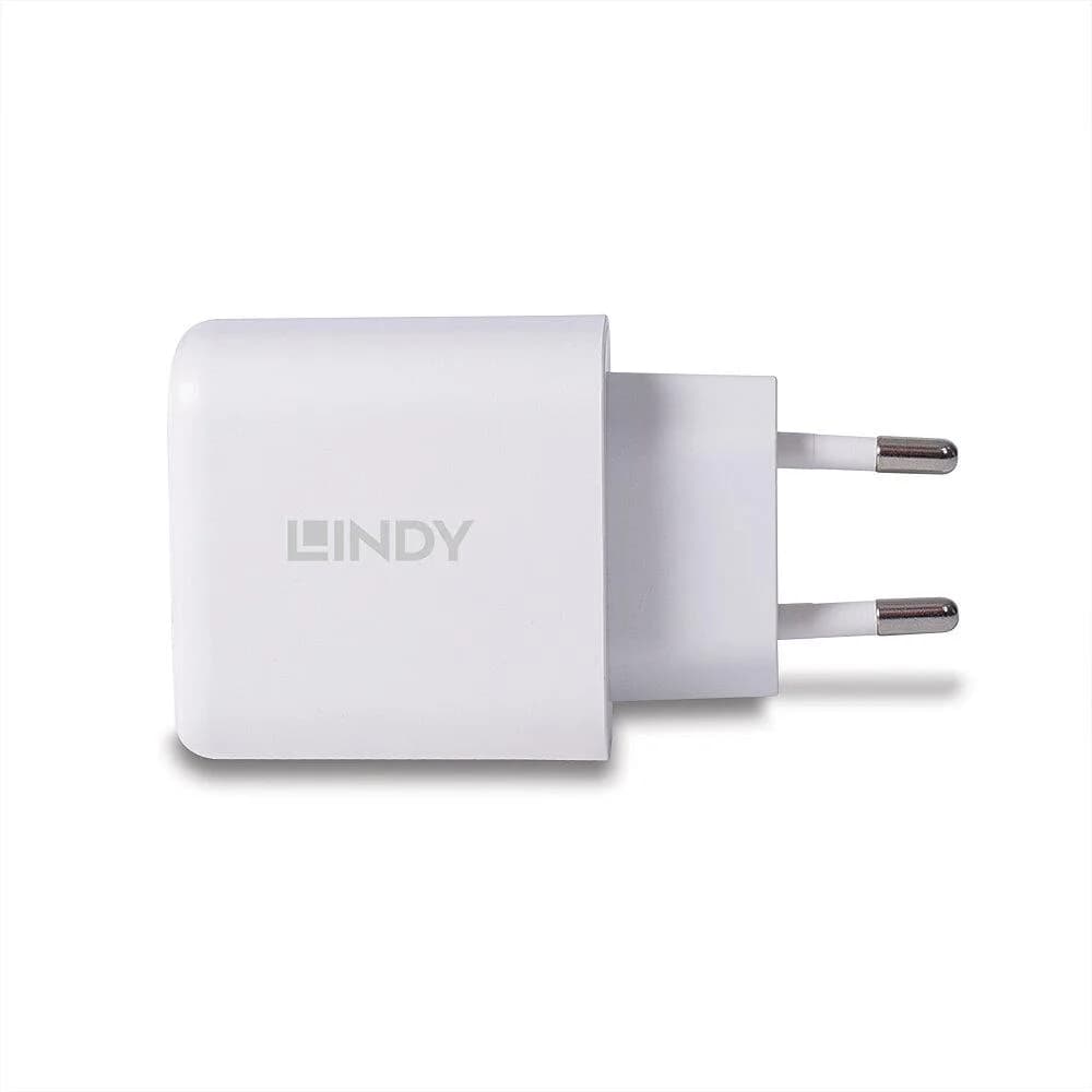 Incarcator Lindy USB A & C, 65W, putere intrare 100-240VAC, 50/60Hz 0.6A, putere iesire USB Type A: 5V 3A, 9V 2A, 12V 1.5A USB Type C: V V 3A, 9V 3A, 12V 2.5A, 15V 2A, 20V 1.5A, PPS33 11V 2.7A, PPS33 16V 1.88A USB Type A & C: 5V 3Apower, alb — miniatură