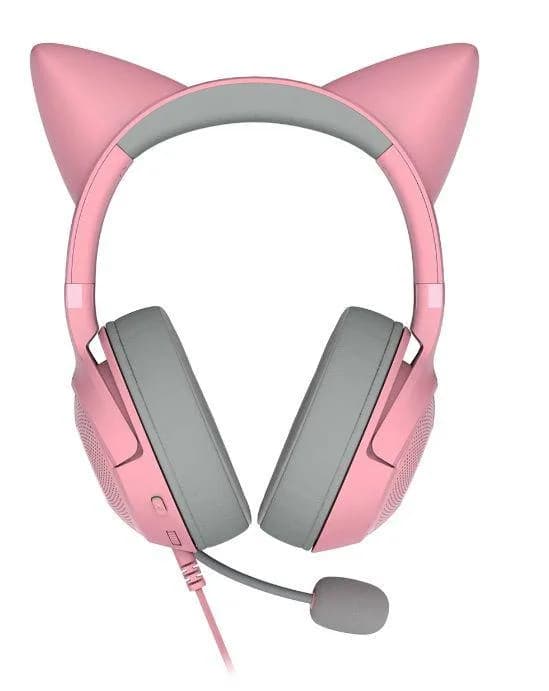Casti Head-band Razer Kraken Kitty V2 Quartz Edition, Wired, Roz — miniatură