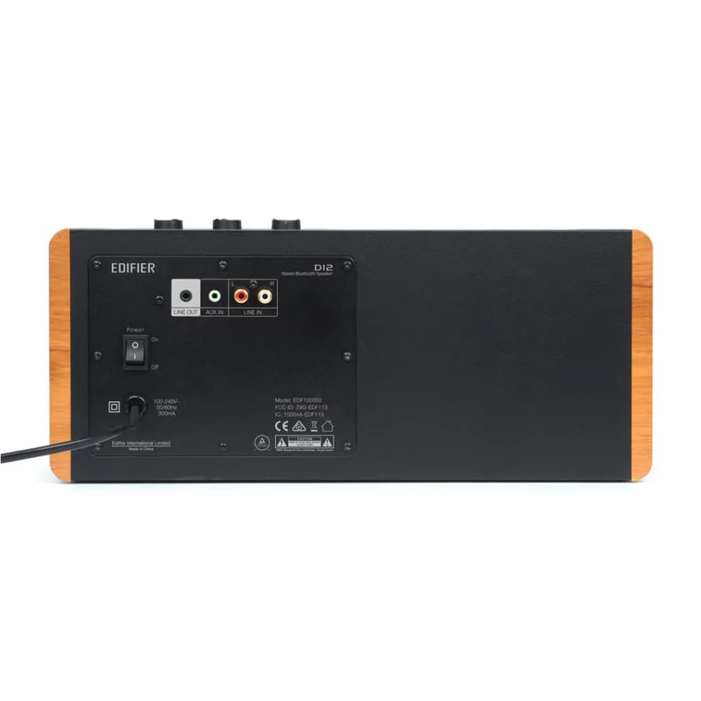 BOXE EDIFIER desktop bluetooth, RMS: 70W (2 x 20W, 2 x 15W), Bluetooth 5.0, RCA, AUX, Line-Out, brown, "D12-BR" — miniatură