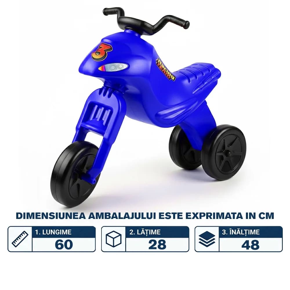 Motocicleta fara pedale, albastra - ROBENTOYS — miniatură