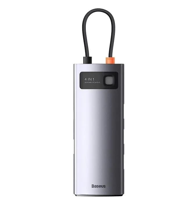 Docking station Baseus Metal Gleam, USB Type-C, Gri — miniatură