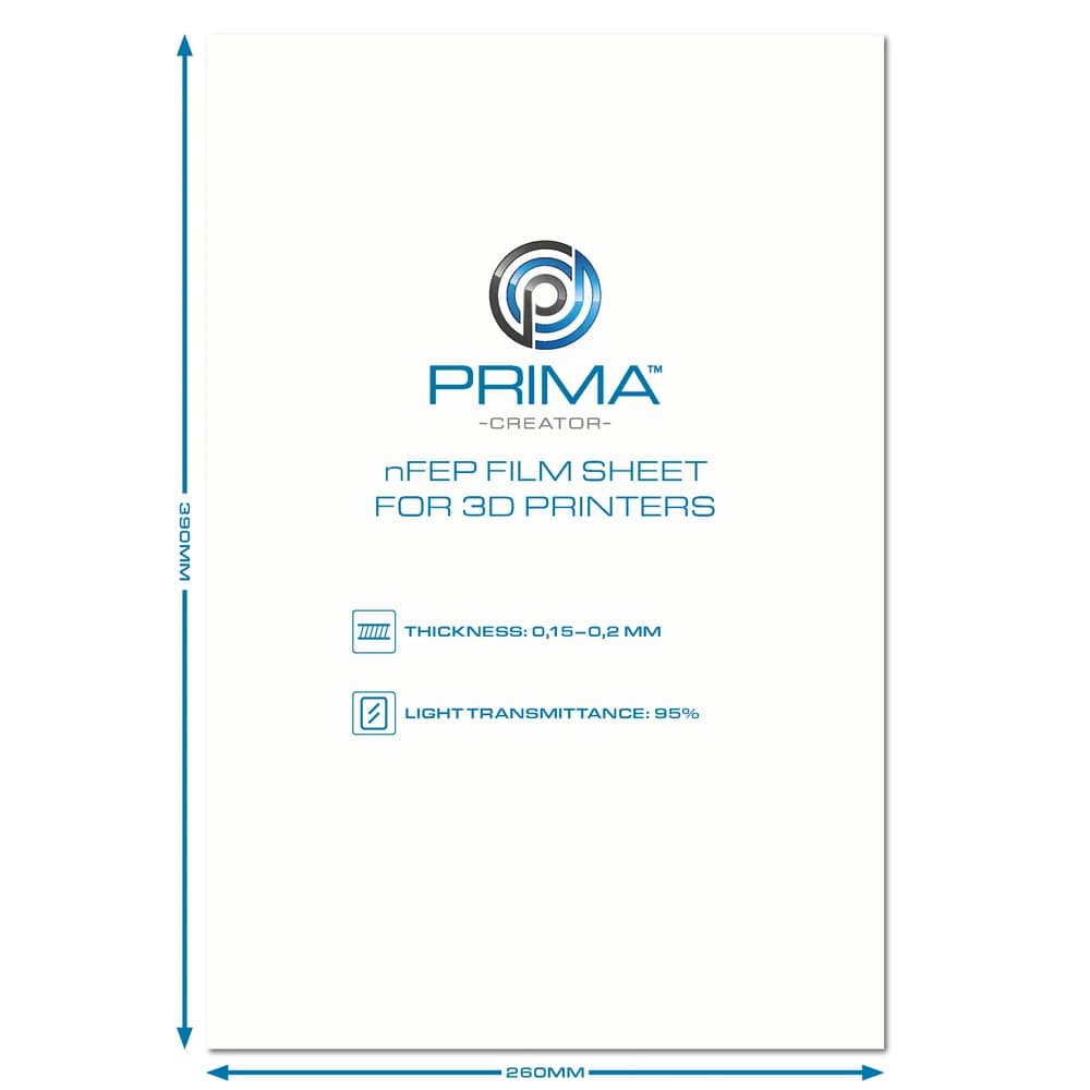 Imprimantă 3D PrimaCreator nFEP Film Sheet pentru 3D Printers – 260 x 390 mm — miniatură