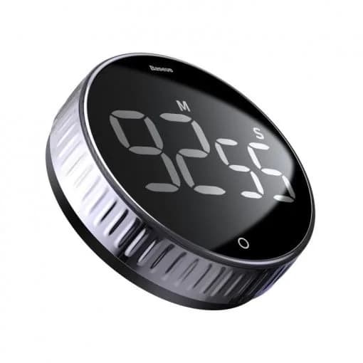TIMER Baseus Heyo, display LED digital, setare prin rotatie, alarma sonora, magnet, 3 x baterii AAA(nu sunt incluse) "ACDJS-01" - 6953156216129 — miniatură