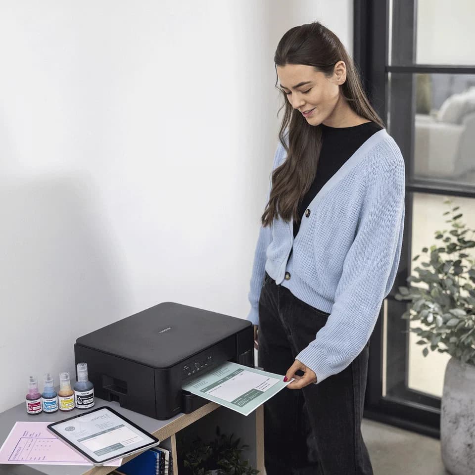 Multifunctional Inkjet CISS Color brother DCP-T430W, A4, Functii: Impr.|Scan.|Cop., Viteza de Printare Monocrom: 16ppm, Viteza de printare color: 9ppm, Conectivitate:USB|WIFI, Duplex:Nu, ADF:Nu(incl.TV 11lei) "DCPT430WYJ1" — miniatură