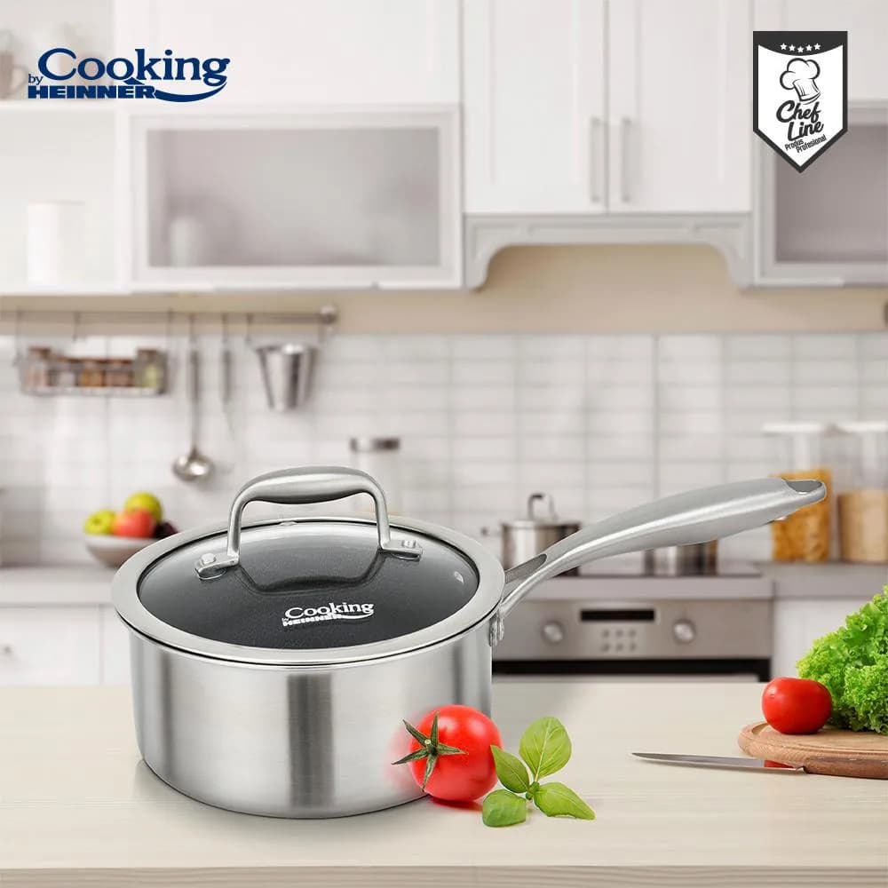 CASEROLA CU CAPAC, 16x8.5 CM, 1.6 L, TITANIUM3, COOKING BY HEINNER — miniatură