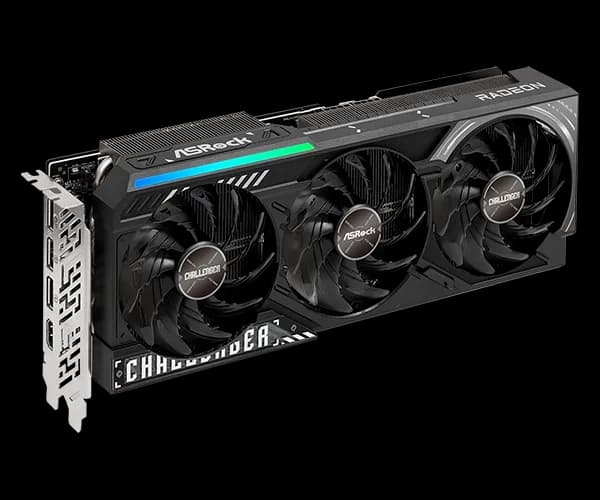 Placa video Asrock "Radeon RX 9070 XT Challenger", 16GB GDDR6, 256 bit, PCI Express 5.0 x16, 3 x DisplayPort 2.1a, HDMI 2.b1, racire activa 3 x fan, PSU recomandat 750W, "RX9070XT CL 16G" — miniatură