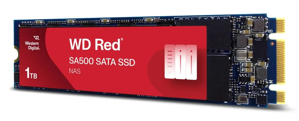 WD Red SSD SA500 NAS 1TB SATA III 6Gb/s M.2 2280 "WDS100T1R0B-68A4Z0" — miniatură