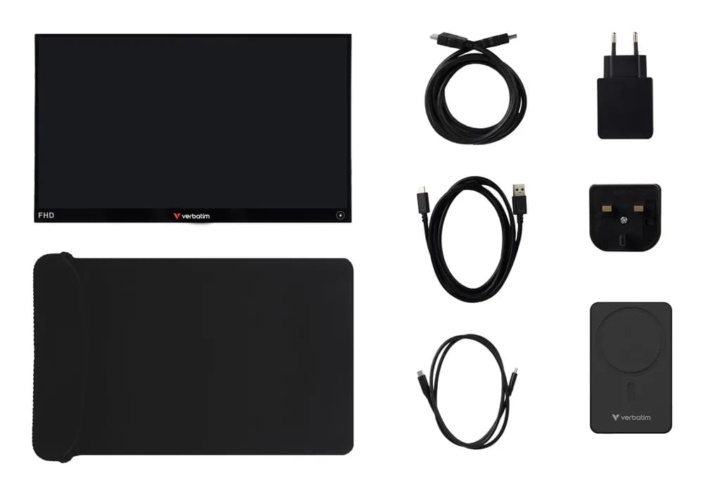 Monitor tactil portabil Verbatim 14", wireless power supply "32088" — miniatură