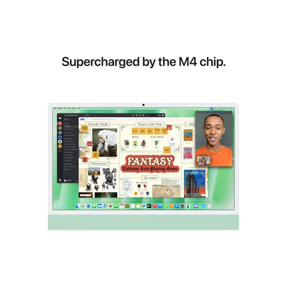 Apple iMAC 24" Retina 4.5k/ Apple M4 (CPU 10-core, GPU 10-core, Neural Engine16-core)/16GB/256GB - Green - INT KB (2024) — miniatură