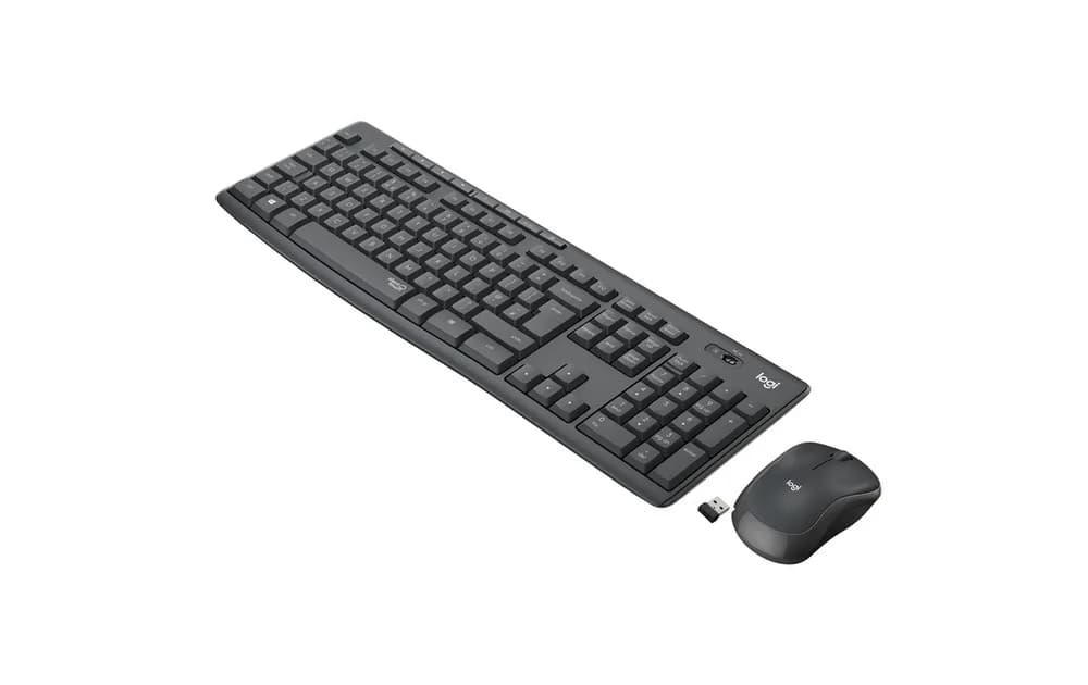 Kit Wireless tastatura si mouse Logitech MK295 Silent Wireless Combo, taste numerice, gri — miniatură