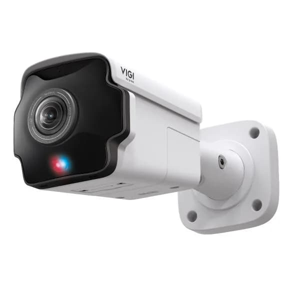 VIGI 8MP IR Panoramic Bullet Network Camera; 180° Panorama View with Huge Vision 4K (8MP) Ultra HD and IR Range Up to 65.62 ft (20 m)*1 Red-Blue Warning Lights with Stronger Deterrence People & Vehicle Analytics*2 Human & Vehicle Classification Smart Detection Smart Video Enhancement Technology