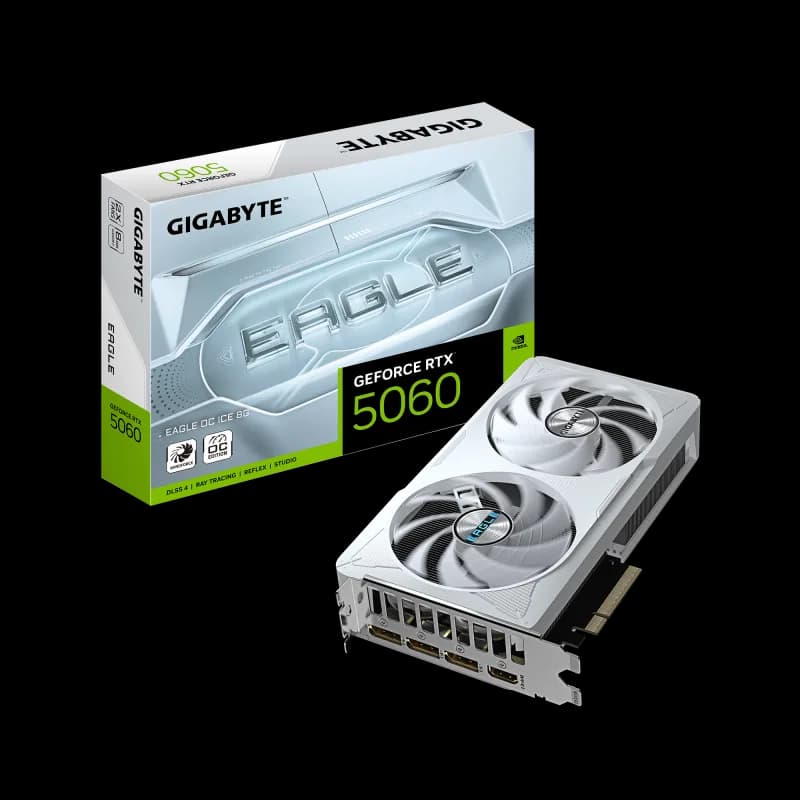 Placa video Gigabyte GeForce RTX 5060 EAGLE OC ICE, 8GB GDDR7, PCI Express 5.0, 128-bit