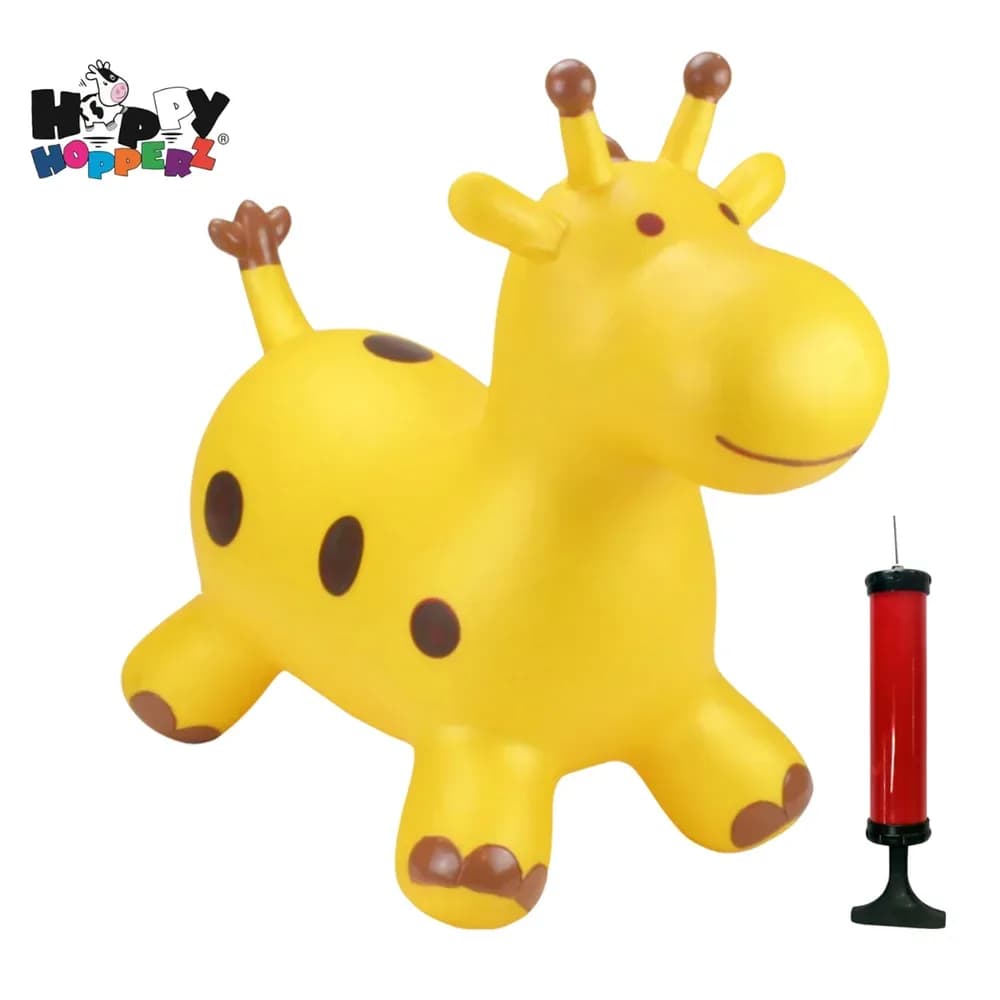 Jucărie gonflabilă săltăreață de călărit Girafa Aurie HappyHopperz — miniatură