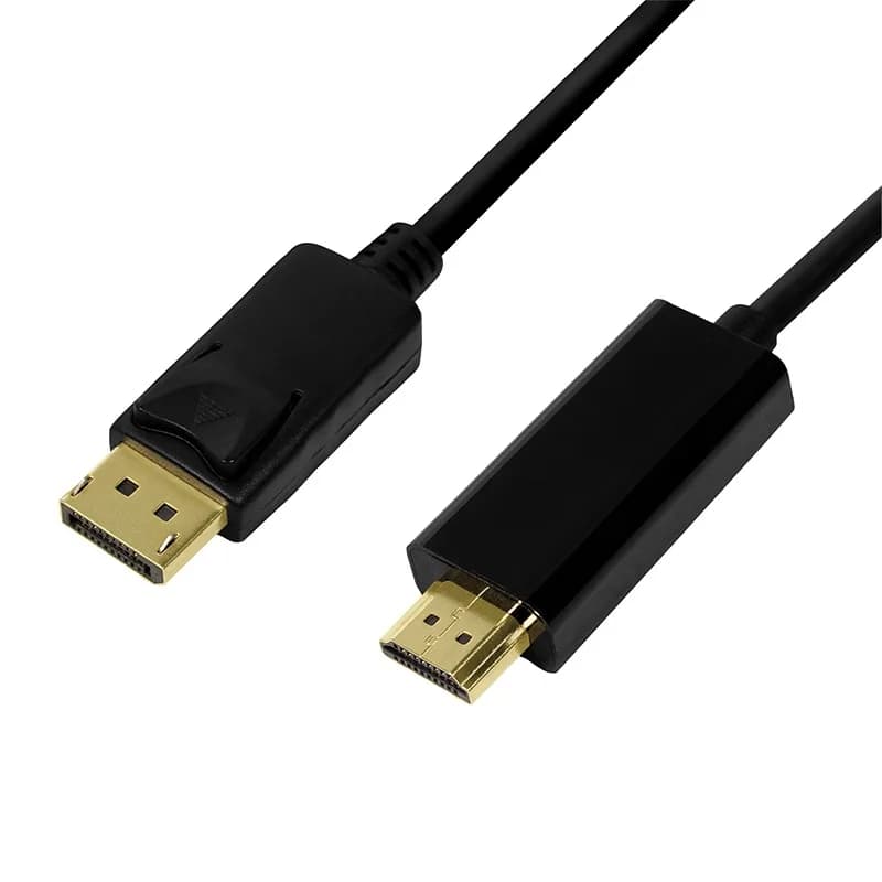 CABLU video LOGILINK, adaptor DisplayPort (T) la HDMI (T), 1m, conectori auriti, rezolutie maxima 4K UHD (3840 x 2160) la 30 Hz, negru, "CV0126"