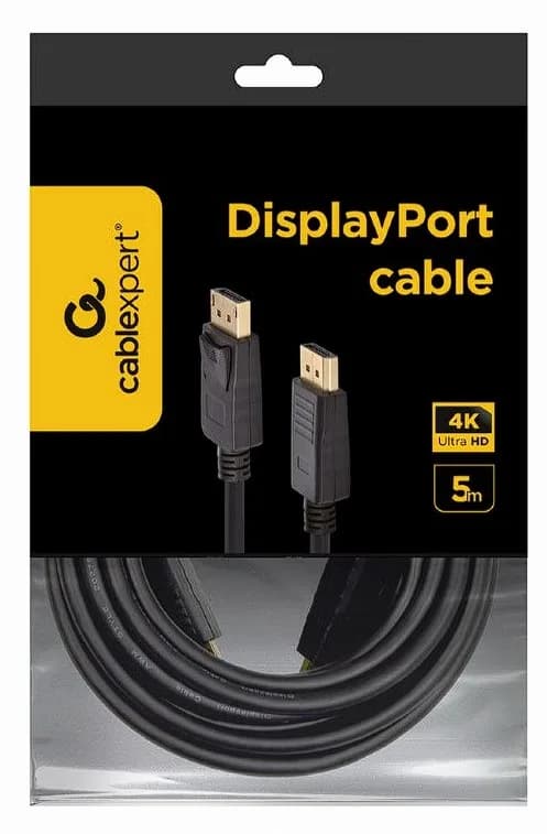 CABLU video GEMBIRD, DisplayPort (T) la DisplayPort (T), 5m, DD 1.2, rezolutie maxima 4K (3840 x 2160) la 60 Hz, negru, "CC-DP2-5M"