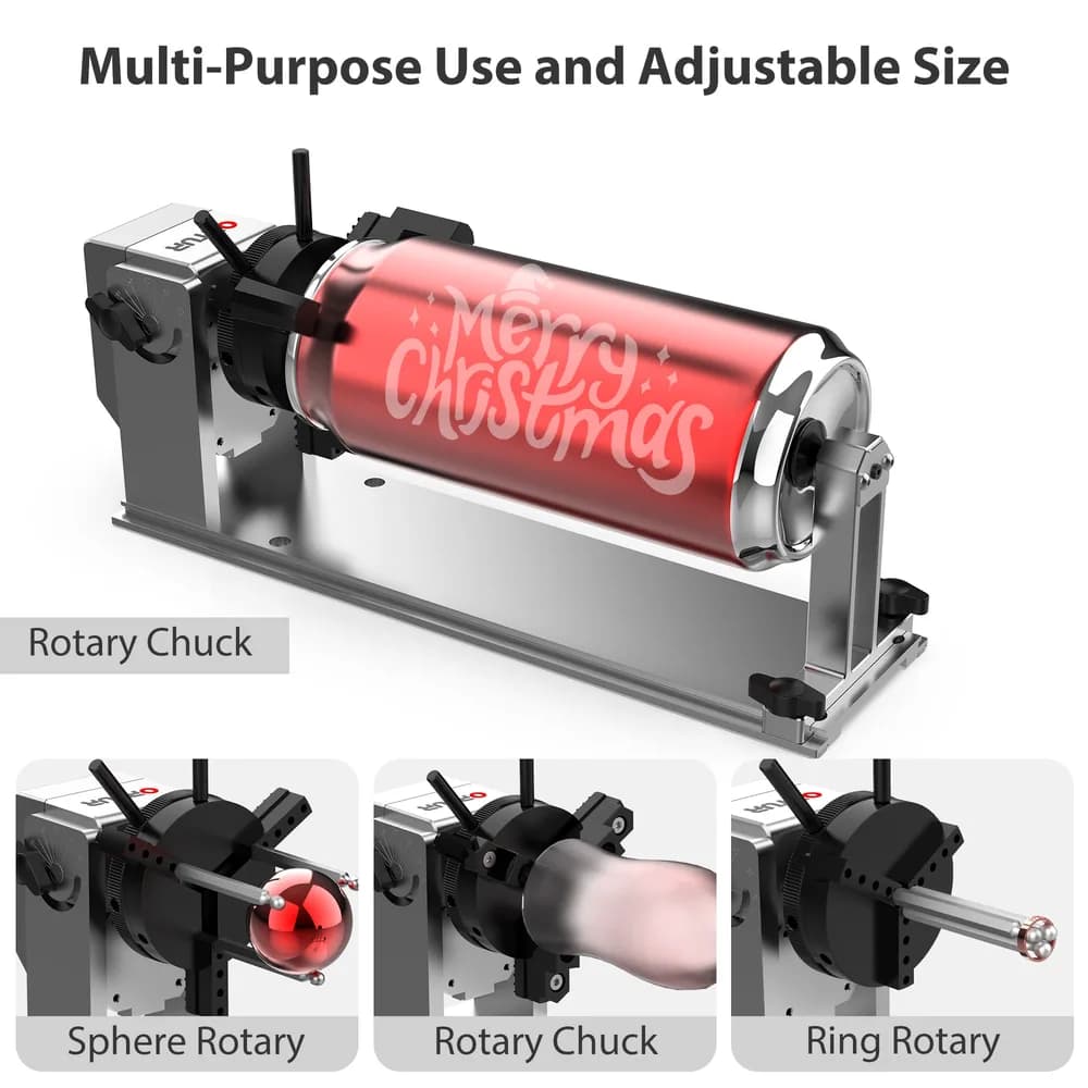Accesoriu gravator laser Ortur Y-axis Rotary Chuck — miniatură