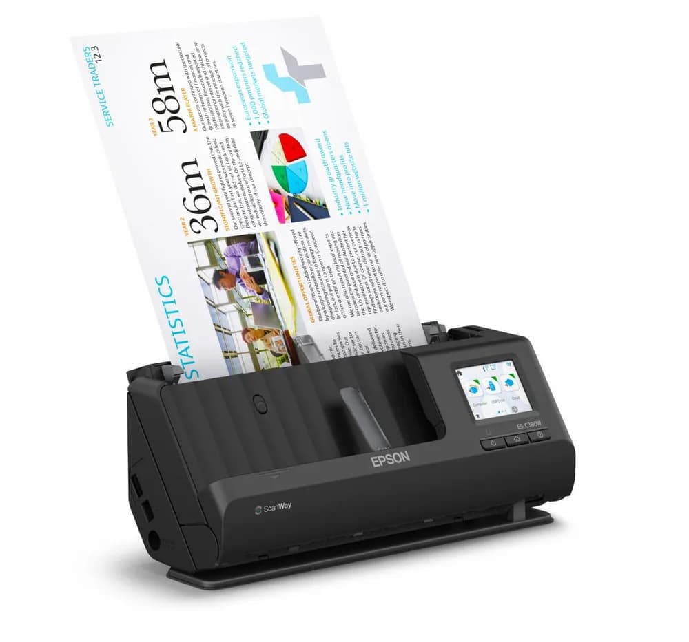 Scanner EPSON ES-C380W, A4, Automat, Sheetfed, USB + WLAN — miniatură