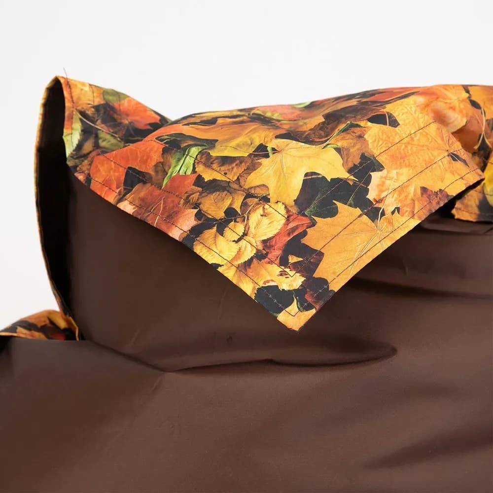 Seninătate sezonieră: Pernă de podea puf cu Frunze de toamnă – 100cm x 125cm — miniatură