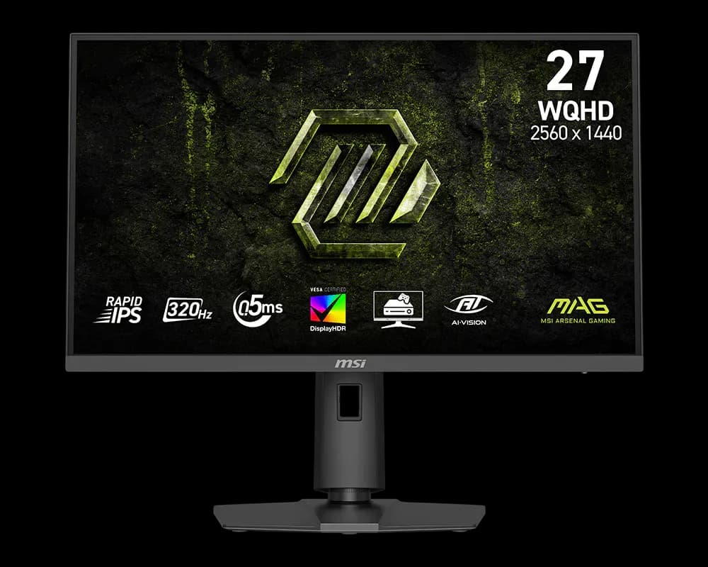 Monitor MSI MAG 274QPF X32, 27", Rapid IPS, WQHD, 2560x1440, HDMI, DisplayPort, Adaptive-Sync, Pivot, 320Hz 0.5ms, Negru "MAG 274QPF X32"