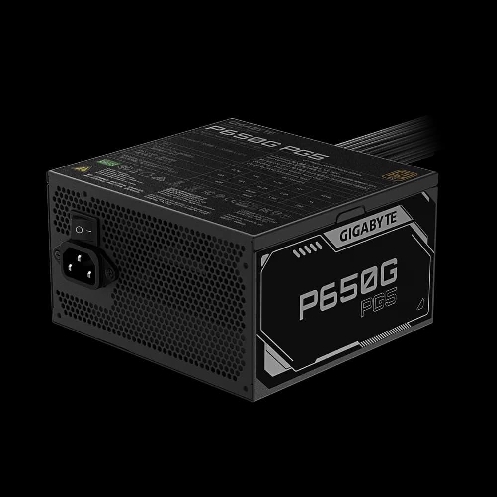 Sursa GIGABYTE GP-P650G PG5, 650W, 80 PLUS Gold, ATX 3.1, PCIe Gen 5.1, Negru "GP-P650G PG5" — miniatură